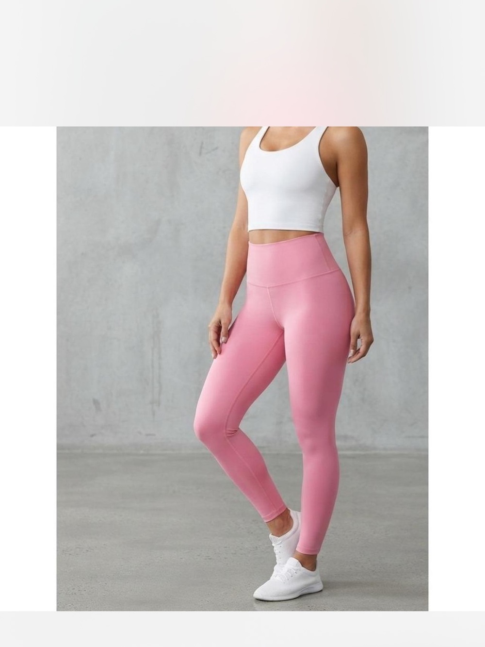 all in motion High-Rise Super Flex 7/8 Pink Workout Leggings